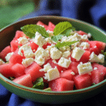 Vattenmelonsallad – fräsch och somrig med fetaost